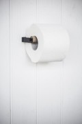 Toiletpapirholder med trrulle, sort